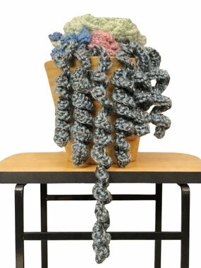 LD Yarn Creations Handcrafted Crocheted Yarn Succulent in Planter – Approx 6”